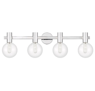 Wright Four Light Bathroom Vanity in Chrome