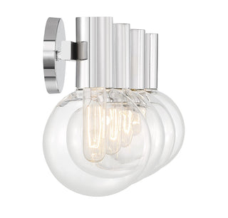 Wright Four Light Bathroom Vanity in Chrome