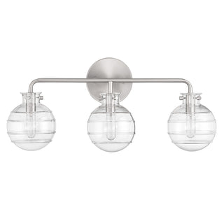 Mason Three Light Bathroom Vanity in Satin Nickel