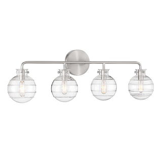 Mason Four Light Bathroom Vanity in Satin Nickel