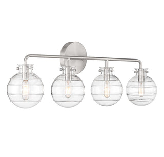 Mason Four Light Bathroom Vanity in Satin Nickel