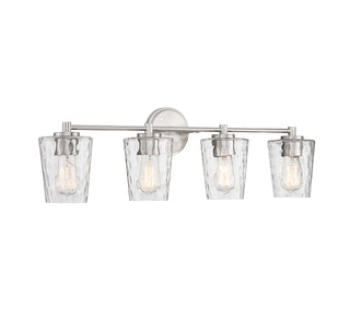 Ballas Four Light Bathroom Vanity in Satin Nickel