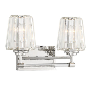 Garnet Two Light Bathroom Vanity in Polished Nickel