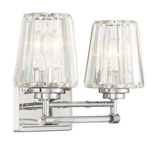 Garnet Two Light Bathroom Vanity in Polished Nickel