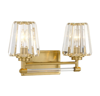 Garnet Two Light Bathroom Vanity in Warm Brass