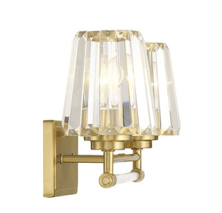 Garnet Two Light Bathroom Vanity in Warm Brass