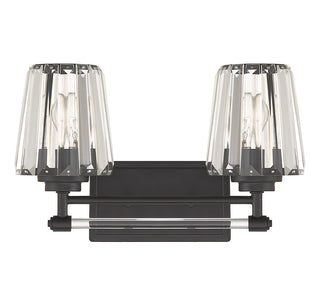 Garnet Two Light Bathroom Vanity in Matte Black