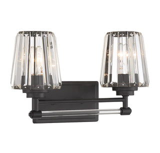 Garnet Two Light Bathroom Vanity in Matte Black