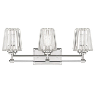 Garnet Three Light Bathroom Vanity in Polished Nickel