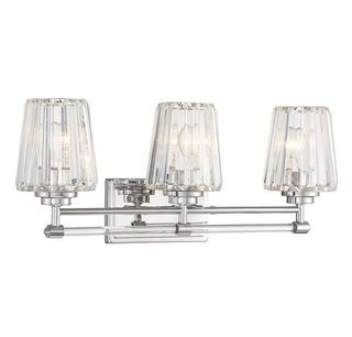 Garnet Three Light Bathroom Vanity in Polished Nickel