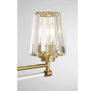 Garnet Three Light Bathroom Vanity in Warm Brass