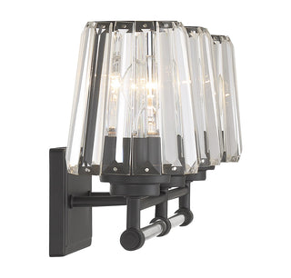 Garnet Three Light Bathroom Vanity in Matte Black