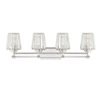 Garnet Four Light Bathroom Vanity in Polished Nickel