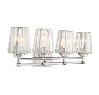 Garnet Four Light Bathroom Vanity in Polished Nickel