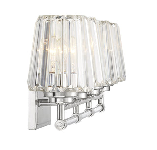 Garnet Four Light Bathroom Vanity in Polished Nickel