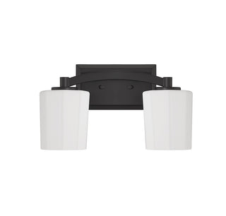 Whitney Two Light Bathroom Vanity in Matte Black