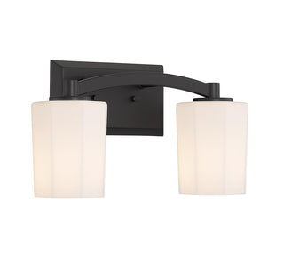 Whitney Two Light Bathroom Vanity in Matte Black