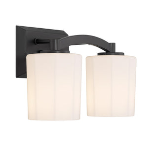 Whitney Two Light Bathroom Vanity in Matte Black