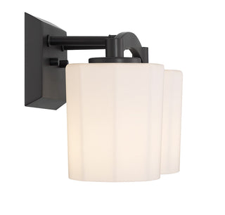 Whitney Two Light Bathroom Vanity in Matte Black