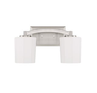 Whitney Two Light Bathroom Vanity in Satin Nickel