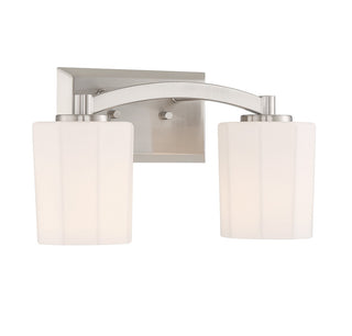 Whitney Two Light Bathroom Vanity in Satin Nickel