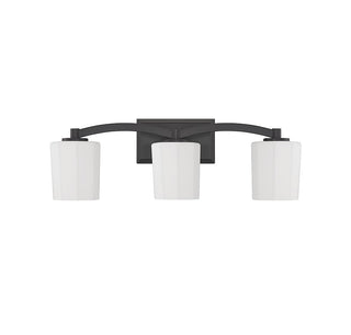 Whitney Three Light Bathroom Vanity in Matte Black