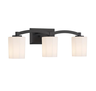 Whitney Three Light Bathroom Vanity in Matte Black