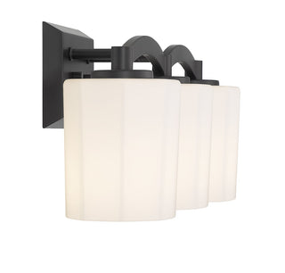 Whitney Three Light Bathroom Vanity in Matte Black