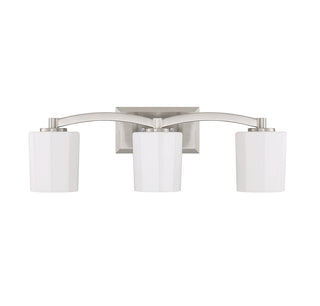 Whitney Three Light Bathroom Vanity in Satin Nickel