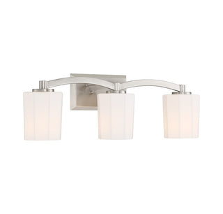 Whitney Three Light Bathroom Vanity in Satin Nickel