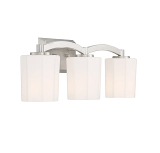 Whitney Three Light Bathroom Vanity in Satin Nickel