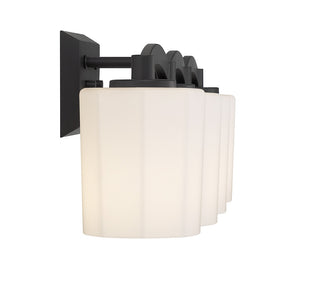Whitney Four Light Bathroom Vanity in Matte Black