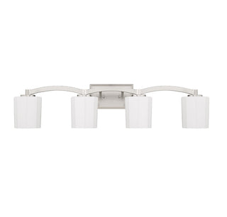 Whitney Four Light Bathroom Vanity in Satin Nickel