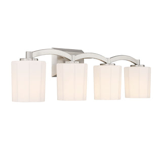 Whitney Four Light Bathroom Vanity in Satin Nickel