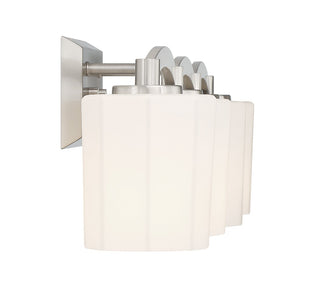 Whitney Four Light Bathroom Vanity in Satin Nickel