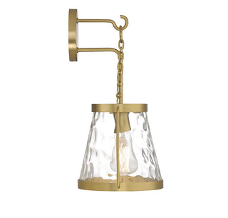 Crawford One Light Wall Sconce in Warm Brass