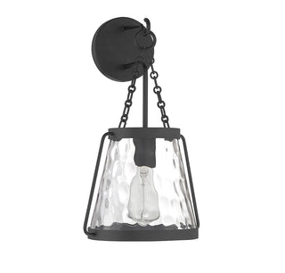 Crawford One Light Wall Sconce in Matte Black