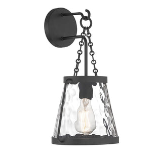 Crawford One Light Wall Sconce in Matte Black