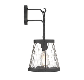 Crawford One Light Wall Sconce in Matte Black