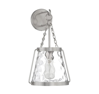 Crawford One Light Wall Sconce in Satin Nickel