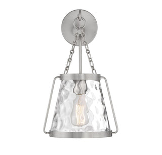 Crawford One Light Wall Sconce in Satin Nickel
