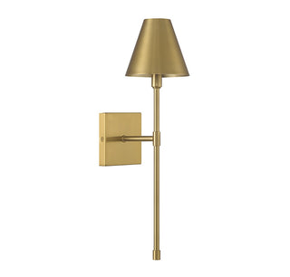 Jefferson One Light Wall Sconce in Warm Brass