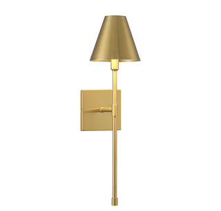 Jefferson One Light Wall Sconce in Warm Brass