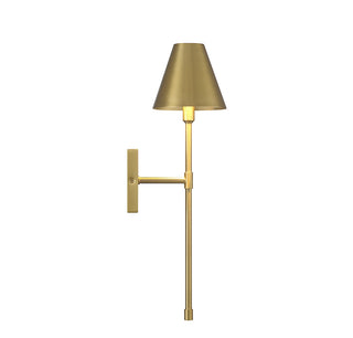 Jefferson One Light Wall Sconce in Warm Brass