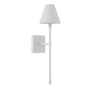 Jefferson One Light Wall Sconce in Bisque White