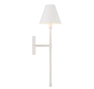 Jefferson One Light Wall Sconce in Bisque White