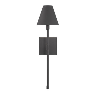 Jefferson One Light Wall Sconce in Matte Black
