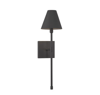 Jefferson One Light Wall Sconce in Matte Black