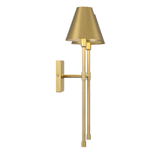 Jefferson Two Light Wall Sconce in Warm Brass