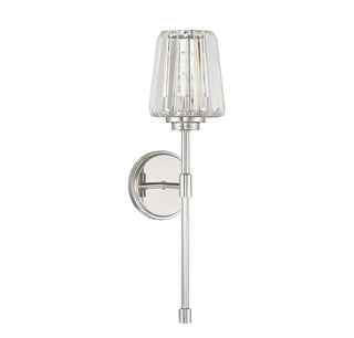 Garnet One Light Wall Sconce in Polished Nickel